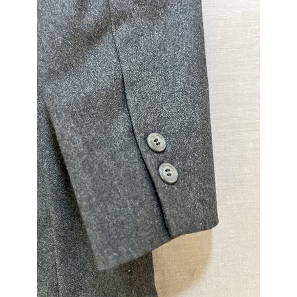 Brooks Brothers Coat Mens 40L Gray Wool 4‎ Button Pocketed Long Blazer Jacket - Picture 6 of 13